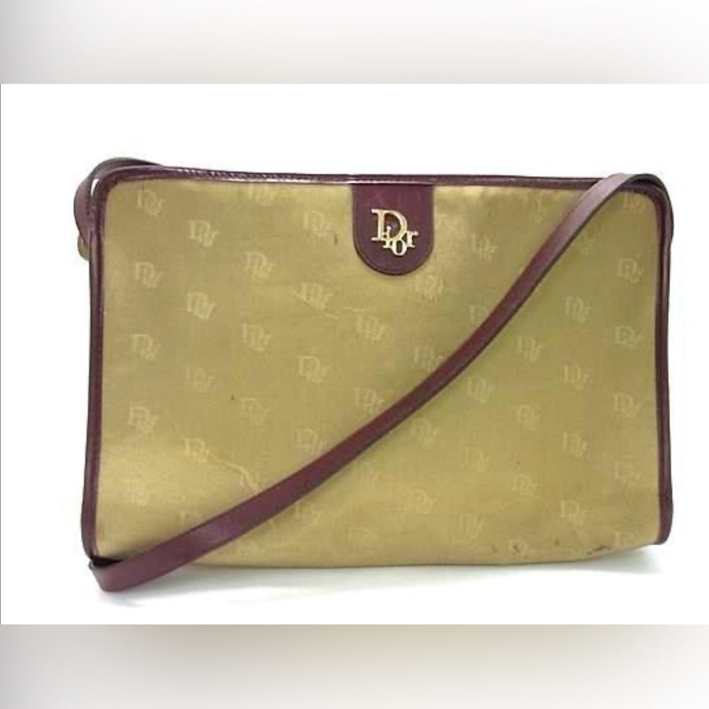 SOLD Christian Dior Canvas x Leather Crossbody Shoulder Bag
